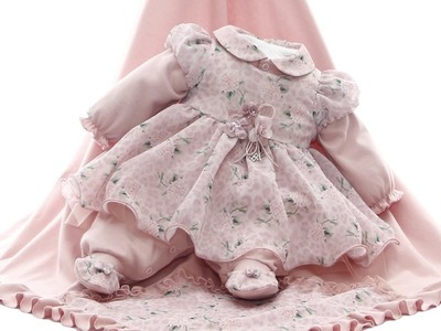 Saída de Maternidade Beth Bebê Rosa Feminina Luxo Vestido Clara