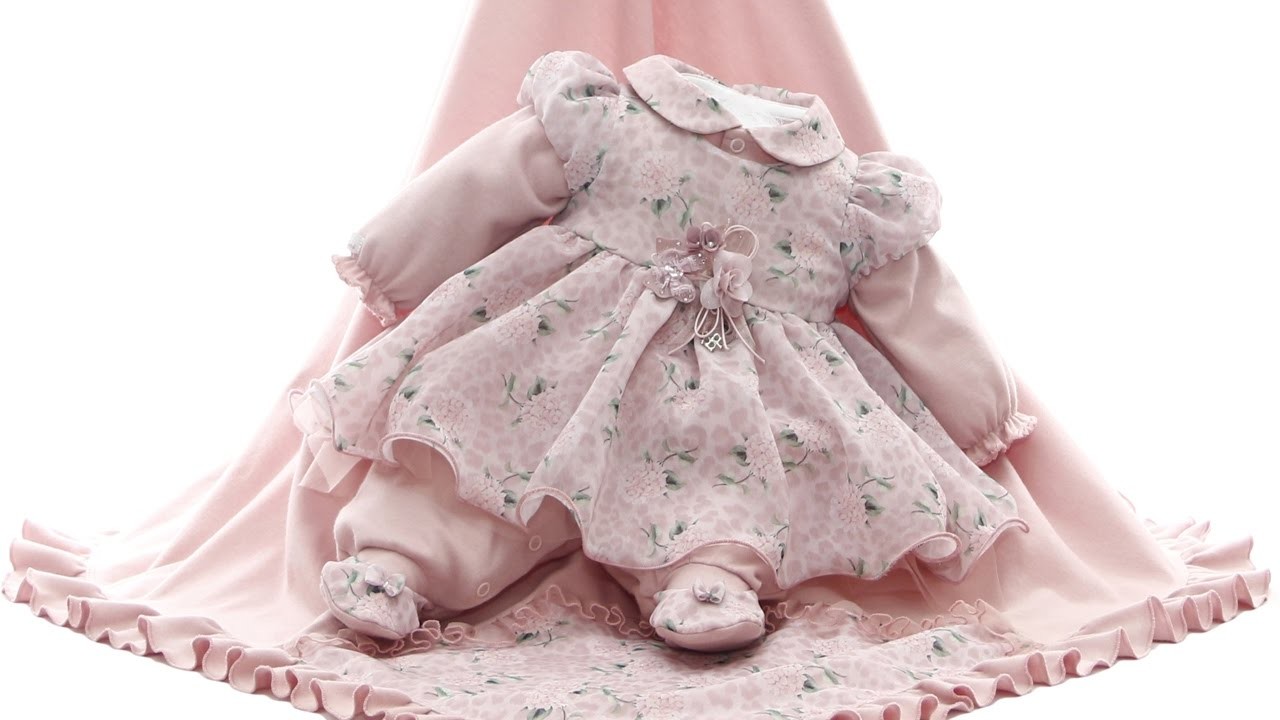 Saída de Maternidade Beth Bebê Rosa Feminina Luxo Vestido Clara