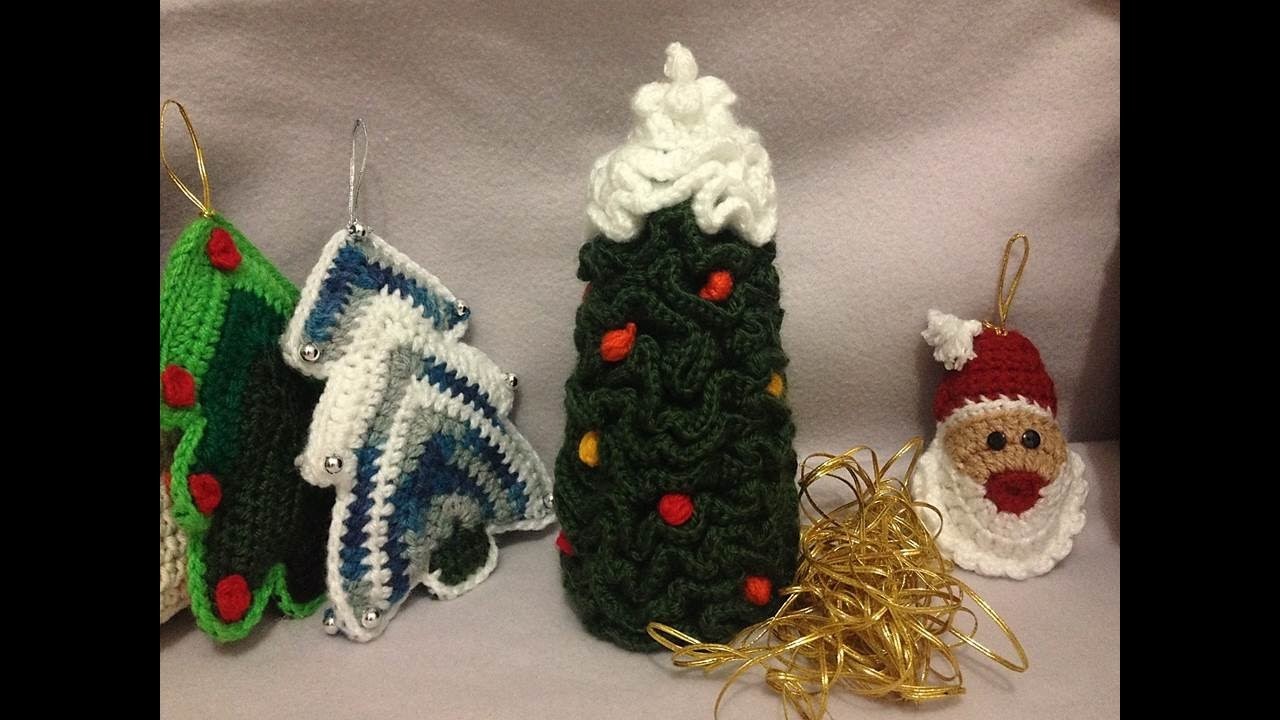 Árvore de Natal Cume com Neve crochê - Professora Maria Rita