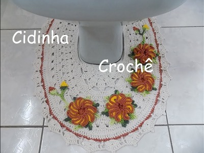 Cidinha Croche : Jogo De Banheiro Com Flores Em Croche  Pé Vaso -Passo A Passo-Parte 1.2