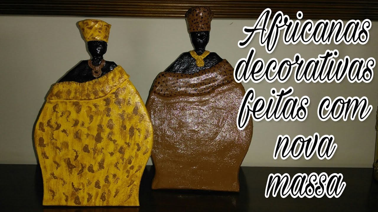 Diy - Africanas decorativas feitas com nova massa