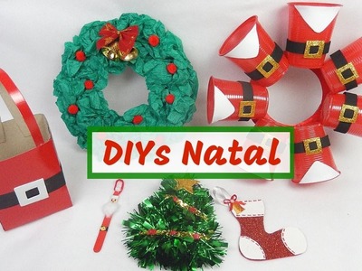 DIY decoração de Natal 6 ideias (guirlanda, árvore, etc) com materiais recicláveis! | Pricity