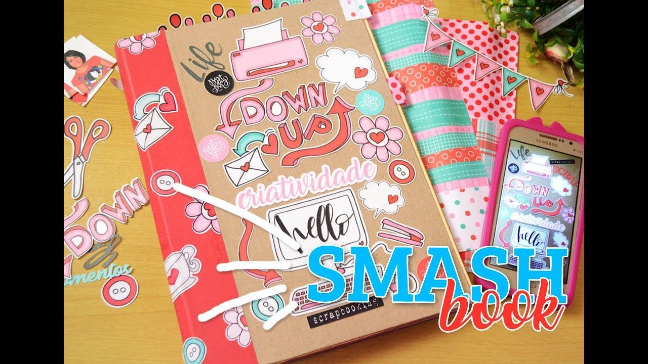 DIY - Decoração para Capa do Smash Book