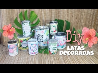 DIY do LIXO ao LUXO. latas decoradas - ideias de última hora para lembrancinha Reveillon