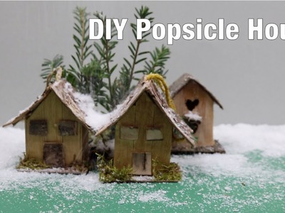 DIY Super cute! popsicle stick house. faça você mesmo casinha com palito de sorvete!!!