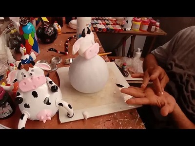 ( DIY ) vaca feita na cabaça