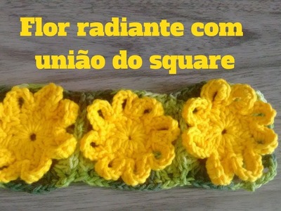 Flor radiante com união do square