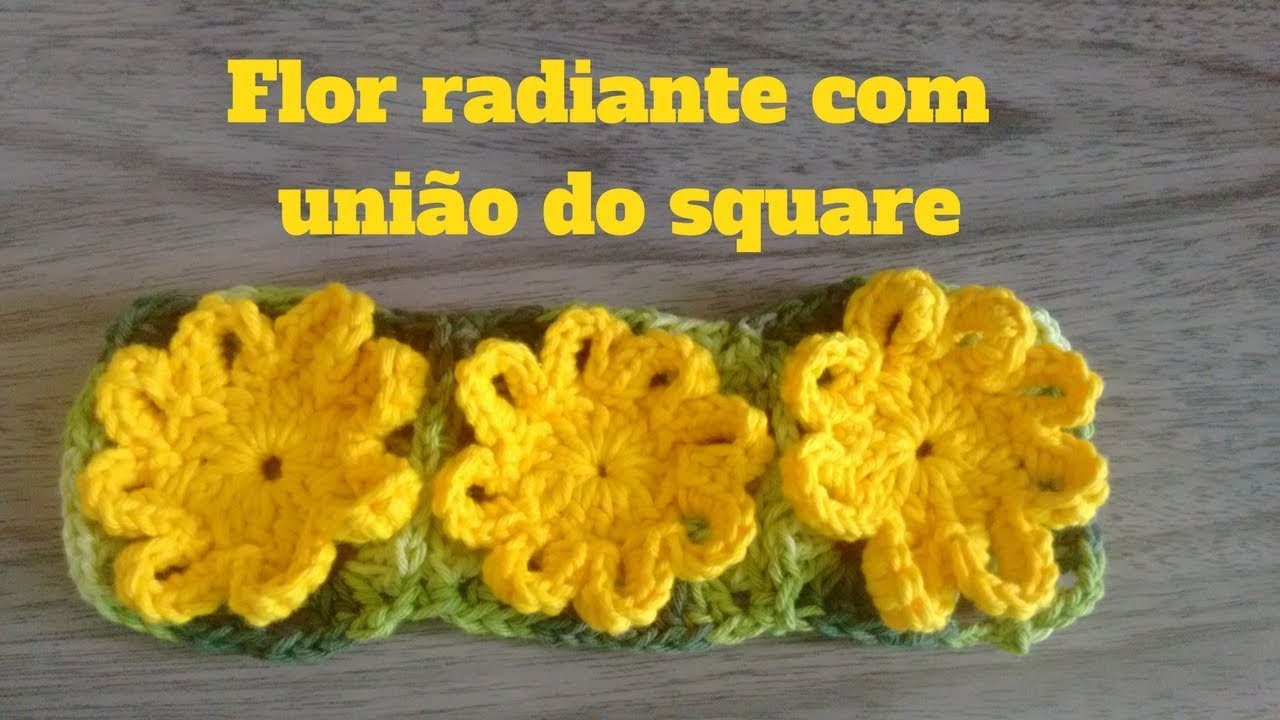 Flor radiante com união do square