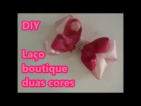 Laço boutique duas cores DIY