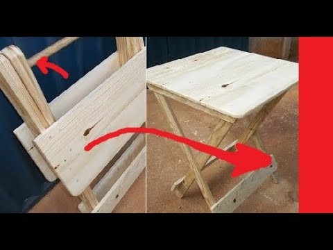 Não Faça Mesa Dobrável Antes de Ver Esse Vídeo!.Joinery MAKE Easy Folding Table of Wood