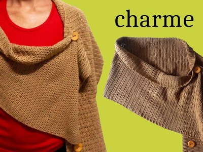 Poncho estola charme - Crochê do Brasil