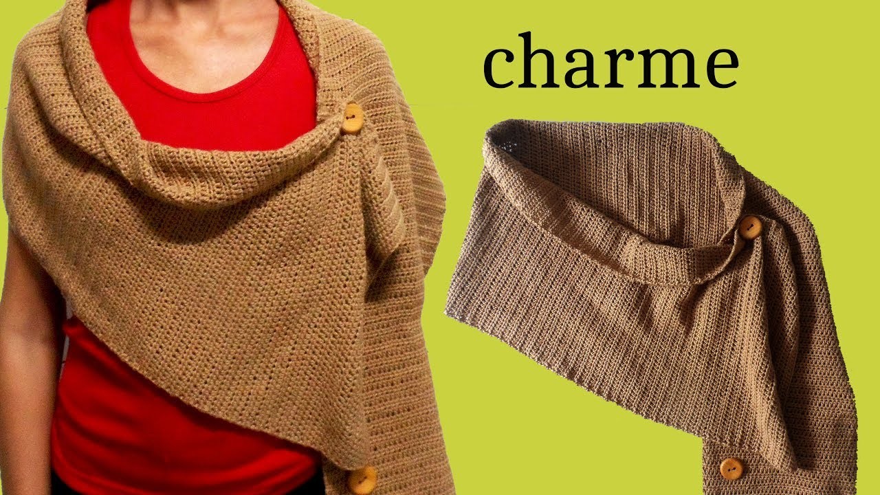 Poncho estola charme - Crochê do Brasil