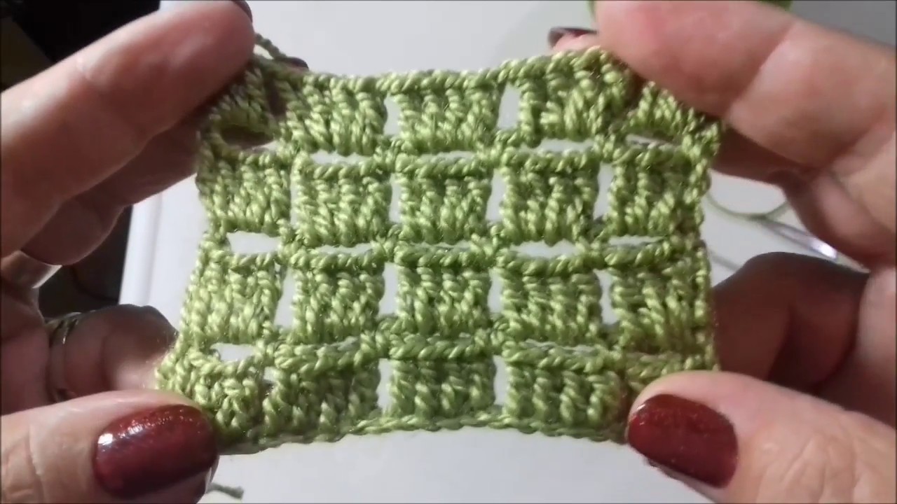PONTO TIJOLO FECHADO CROCHE TUTORIAL  Marly Thibes