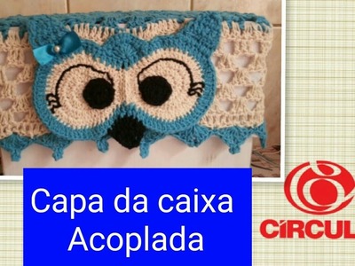 Versão canhotos:Capa para a Caixa Acoplada corujinha em Crochê # Elisa Crochê