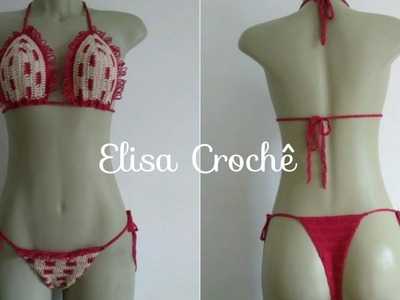 Versão canhotos: Short Charme em crochê # Elisa Crochê