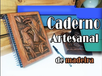 Wood Enhanced Notebook Cover - Capa de Caderno Entalhado de Madeira