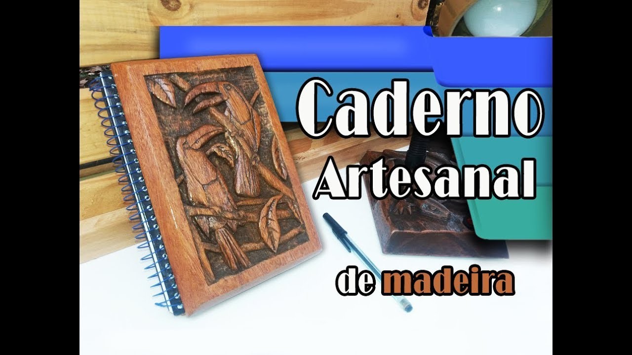 Wood Enhanced Notebook Cover - Capa de Caderno Entalhado de Madeira