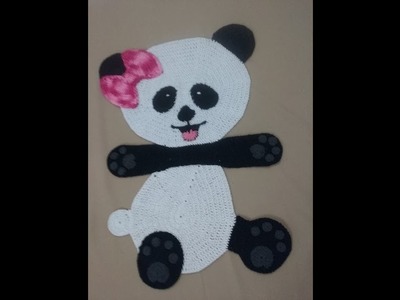 ArtêDaLê Crochê Vídeo Aula  Passo a Passo Tapete Panda - Parte 1