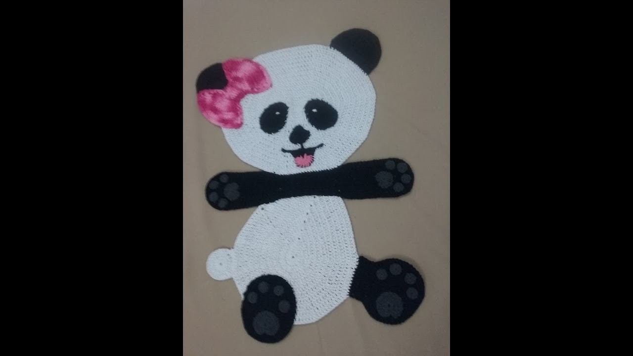 ArtêDaLê Crochê Vídeo Aula Passo a Passo Tapete Panda - Parte 2