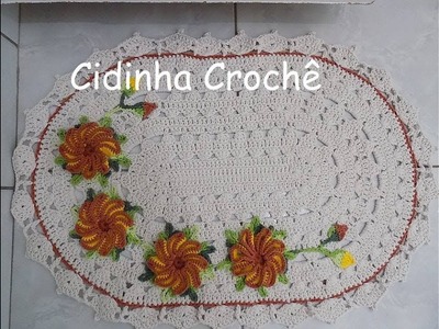 Cidinha Croche : Jogo De Banheiro Com Flores Em Croche Tapete Pia-Passo A Passo-Parte 3.3