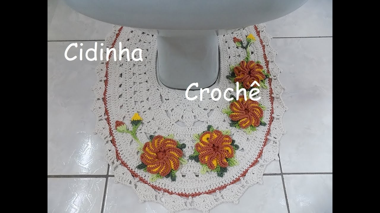 Cidinha Croche : Jogo De Banheiro Com Flores Em Croche Pé Vaso-Passo A Passo-Parte 2. 2