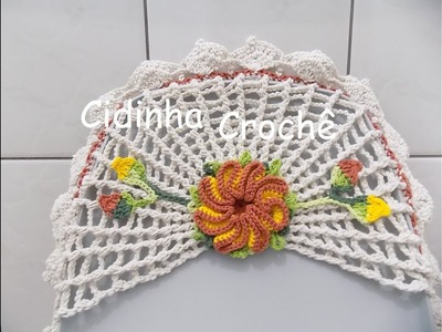 Cidinha Croche : Jogo De Banheiro Com Flores Em Croche - Tampo Vaso-Parte Interna-Tutorial Completo