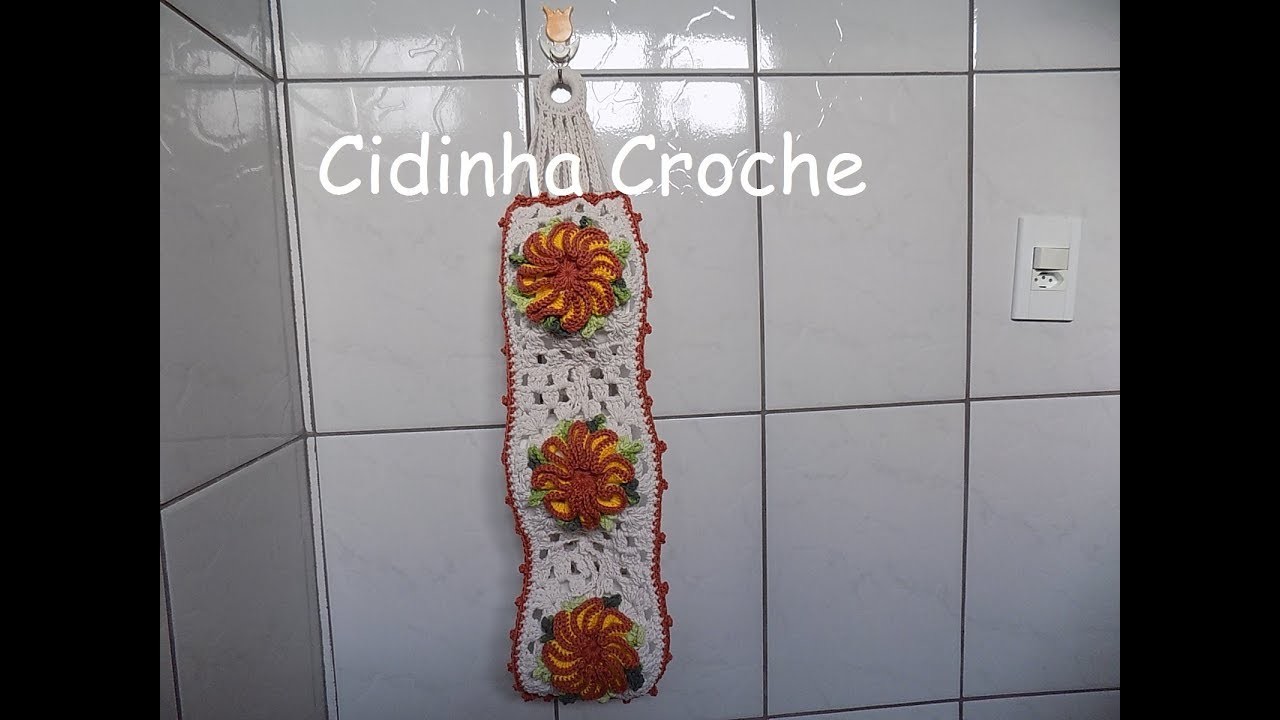 Cidinha Croche : Jogo De Banheiro Com Flores Em Croche - Porta Papel Higiênico-Tutorial Completo