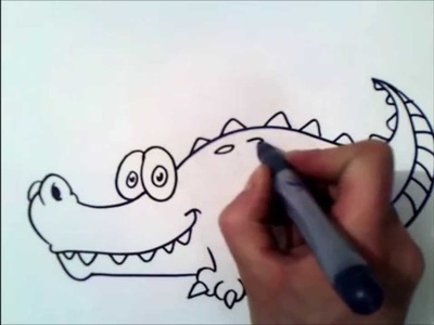 Como desenhar um crocodilo | como desenhar um crocodilo passo a passo