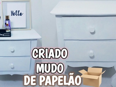 DIY: CRIADO MUDO FEITO DE PAPELÃO| Por Morgana Alves