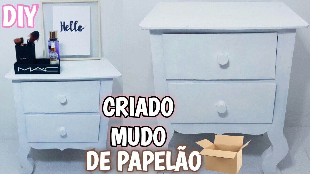 DIY: CRIADO MUDO FEITO DE PAPELÃO| Por Morgana Alves