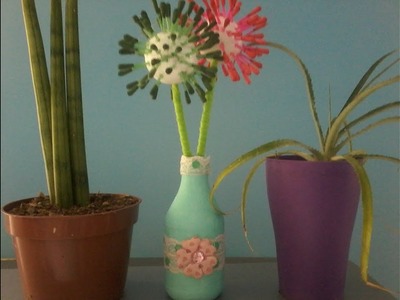 DIY Flores feita de cotonetes