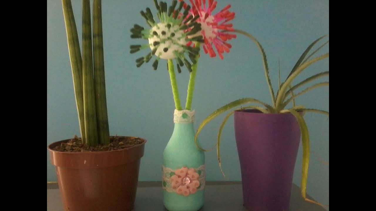 DIY Flores feita de cotonetes