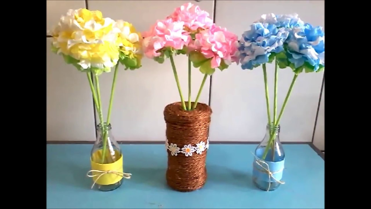 Flores Feita de guardanapo de papel