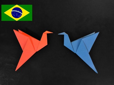 Origami: Passaro que bate as asas ( Flapping Bird ) - Instruções em português PT BR