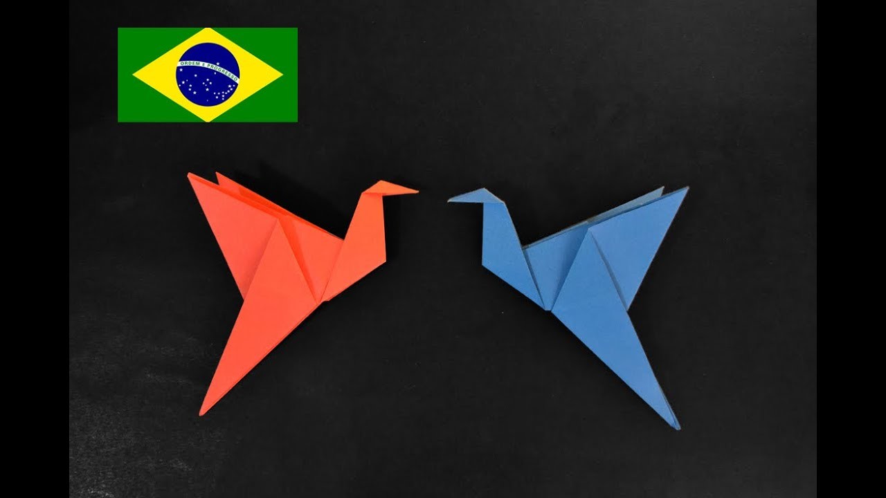 Origami: Passaro que bate as asas ( Flapping Bird ) - Instruções em português PT BR
