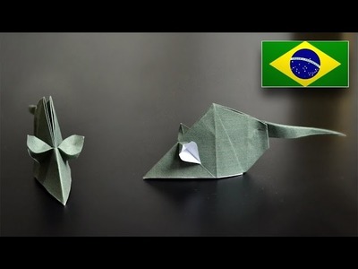 Origami: Rato. Camundongo - Instruções em Português BR