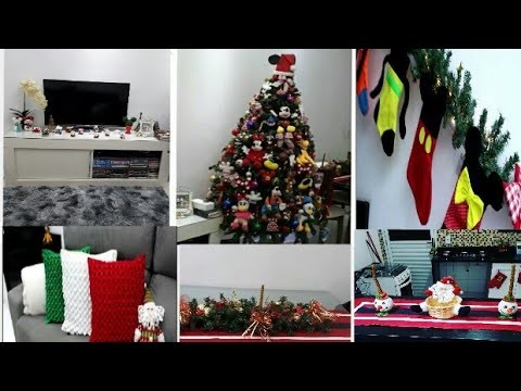 Sala  decorada para o natal