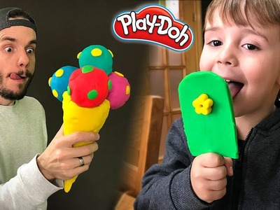 SORVETE DE MASSINHA PLAY DOH!! Picolé Playdough Ice Cream Popsicle - Playset Toys for Kids
