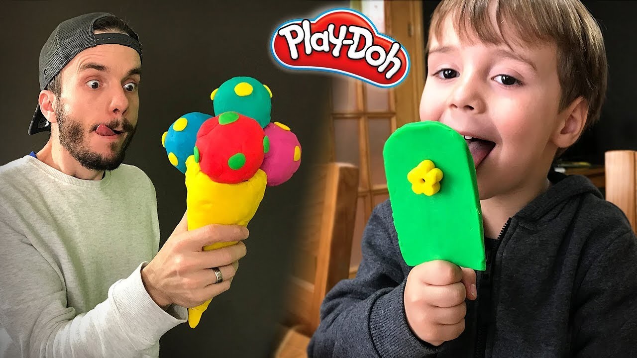 SORVETE DE MASSINHA PLAY DOH!! Picolé Playdough Ice Cream Popsicle - Playset Toys for Kids